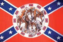 Rebel - Four Wolves Flag