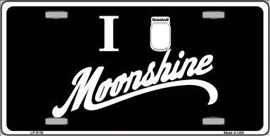 I Love Moonshine License Plate