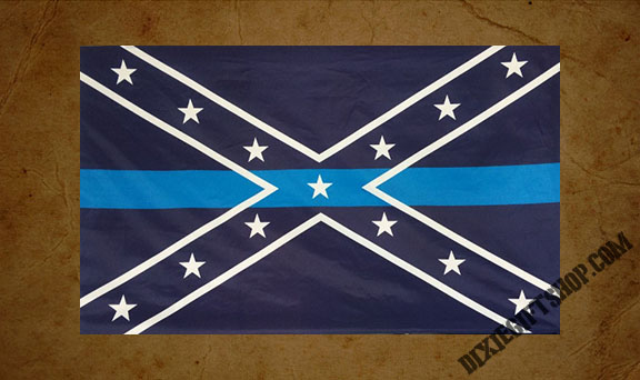 Rebel - Blue Line Flag